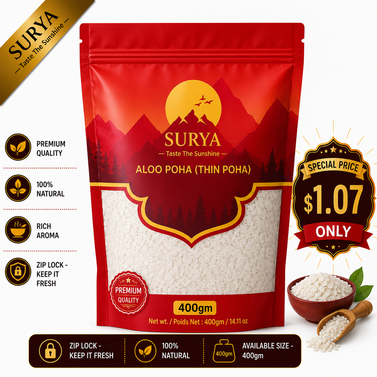 Aloo Poha (White)
